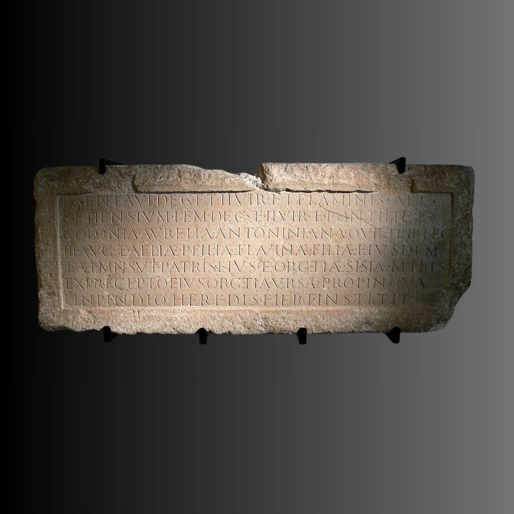 Tafel der Ausgrabung Aelium Cetium